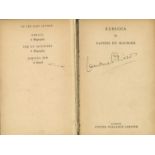 Laurence Olivier signed hardback book titled Rebecca by the author Daphne Du Maurier 1941