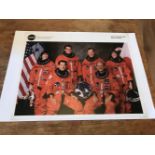 Space Shuttle Crew of STS99 signed 10 x 8 inch colour orange space suit photo. Signed by Kevin R.