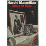 Harold Macmillan signed hardback book titled The Blast of War 1939-45 first edition signature on the
