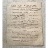 Rare early Aviators signed 1910 Air Show Programme. Burton-on-Trent AVIATION WEEK. 26th September to