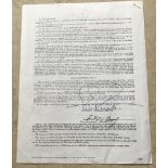 Richard Roundtree actor Shaft signed 1987 Contract for American Federation of Television and Radio