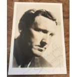 Spencer Tracy signed 7 x 5 inch sepia portrait photo. Good condition Est.