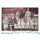 Celtic 1967 Lisbon Lions 12x16 Montage Photo Signed By 8 Inc Jim Craig, Stevie Chalmers, Bertie