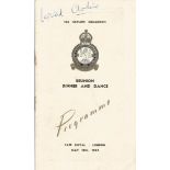 102 (Ceylon) Squadron. Reunion Dinner and Dance Programme. Café Royal, London. 10 May 1947. Signed