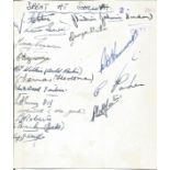 WW2 Multiple signed RAF Station, Shallufa [Egypt]. 1945 Victory Dinner Menu. 17 signatures. Fold
