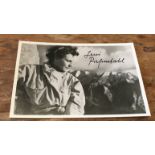 Leni Riefenstahl actress WW2 signed 6 x 4 inch b/w mountaineering scene photo. Good condition Est.