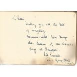 RAF Scampton. 1940-43. Autograph Album. 19cm wide x 13cm tall. Green cloth. Over 250 signatures.