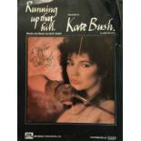 Kate Bush signed Running up that Hill sheet music signs of age signature on front. Good condition