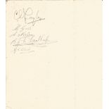 RAF Stanmore Park. 1943 Christmas Day Menu. 5 signatures inc C Goss, C Taylor. Good condition Est.