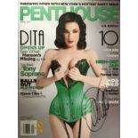 Glamour Model collection includes four signed 10x8 colour photo and a signed Penthouse magazine