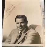 Glenn Ford signed 10 x 8 inch vintage portrait photo. Good condition Est.