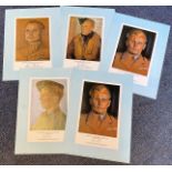 WW2 heroes signed RAF Jubilee Ltd Edition Eric Kennington Portrait Prints. Rare WW2 signed prints