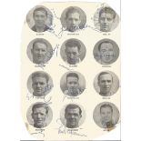 Tottenham Hotspur 1951 Championship Winning Side ( Known As The Famous 'Push & Run' Team) Signed Cut