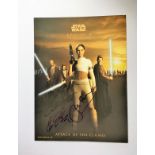 Star Wars Attack of the Clones multi signed 12x8 colour promo photo signatures include George