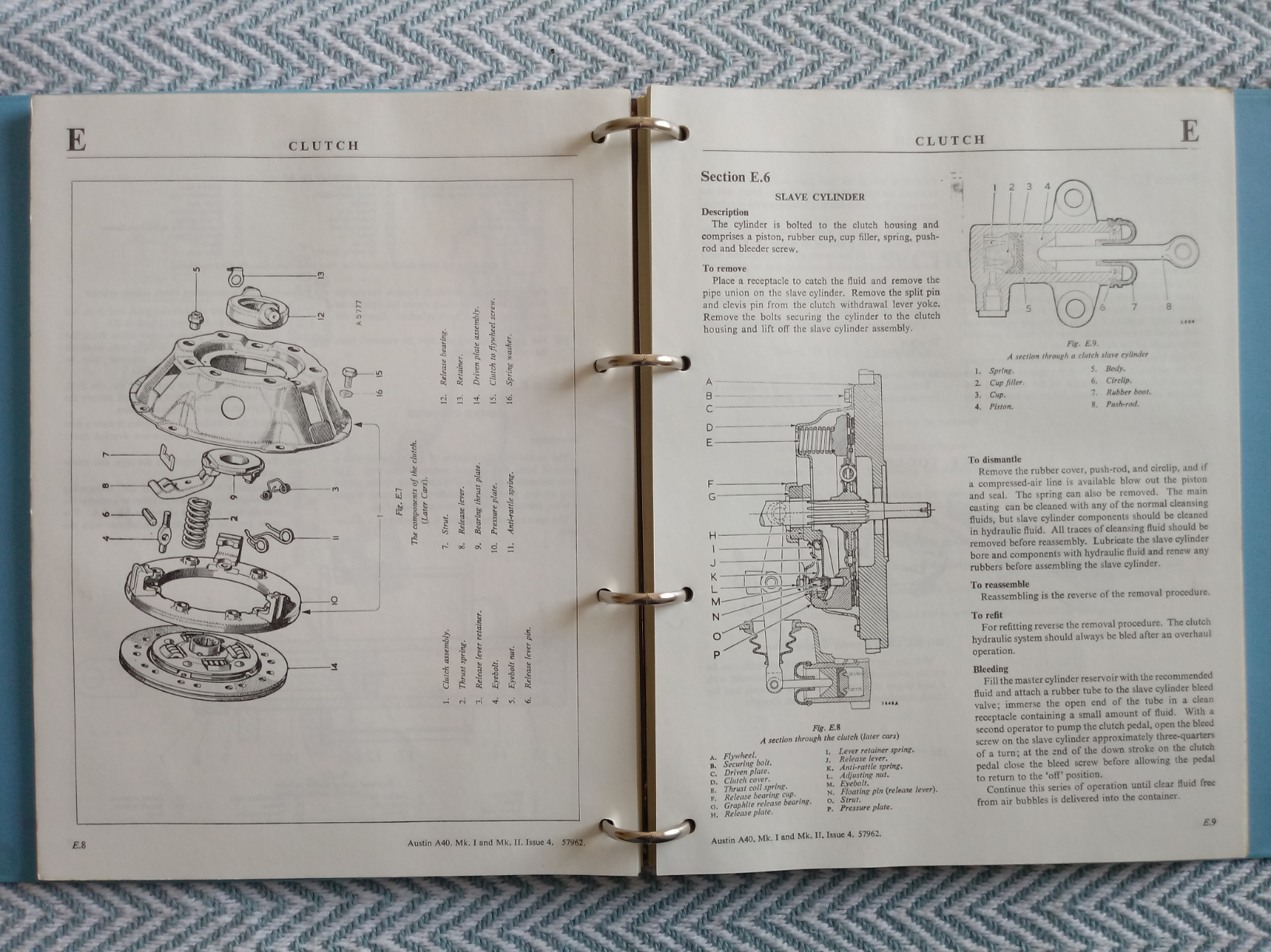 Austin A40 Marks I & II Workshop Manual ring binder Published 1964 The British Motor Corporation - Image 3 of 4
