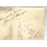 Muriel George, Ernest Butcher, Joe Loss & 1 other unidentified signature. A single page from a