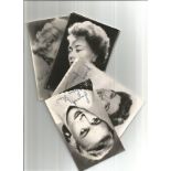 8 vintage film star black and white studio photographs with printed autographs comprising Susan