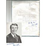 Leslie Crowther signed 1970's letter and photo. Good condition. All autographs come with a