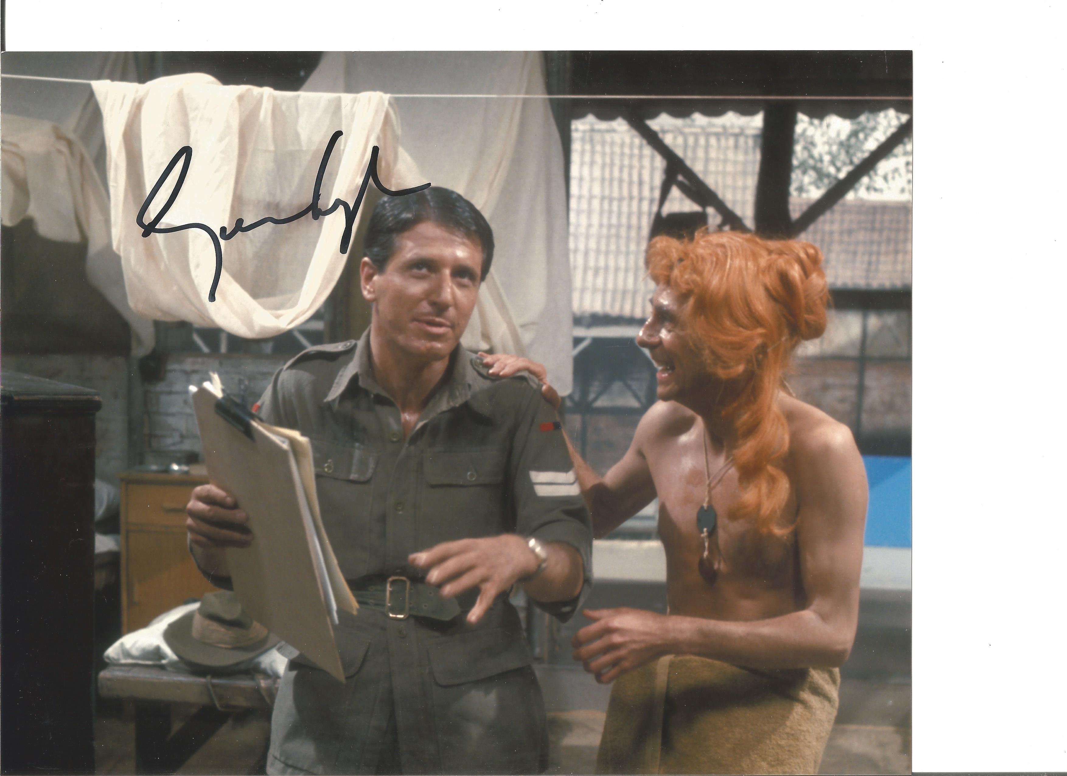 George Layton signed 10x8 colour photo from It Aint Half Hot Mum. Good condition. All autographs