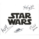 Star Wars photo signed by four actors inc Richard Stride, Kamay Lau, Michael Henbury. Good