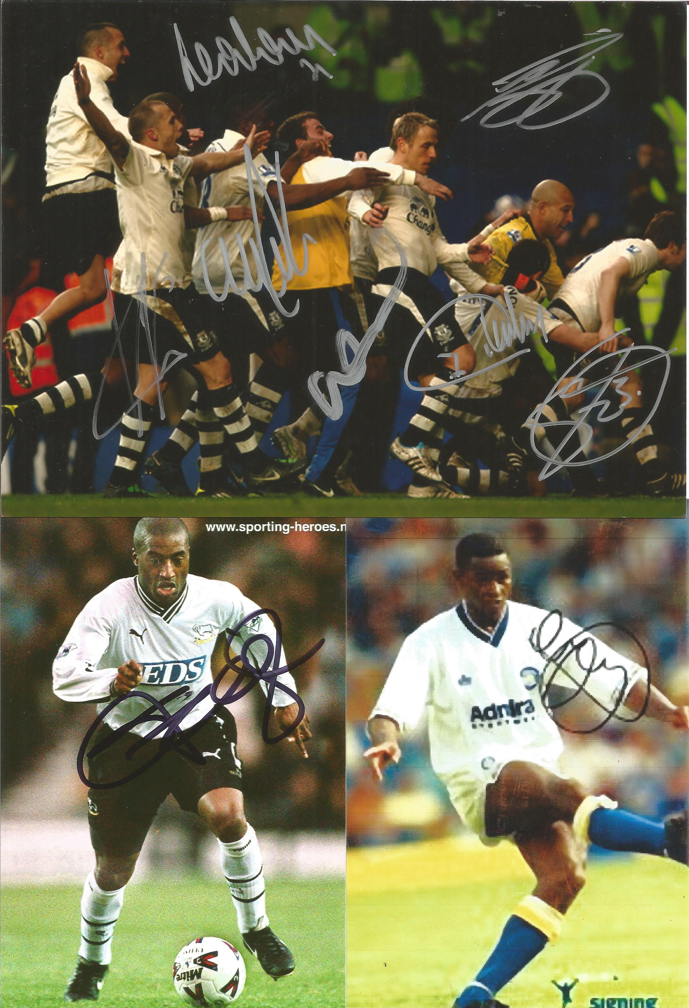 Football Collection Signed Photos Various Sizes, Including Rio Ferdinand, Robbie Earle, Ruud,