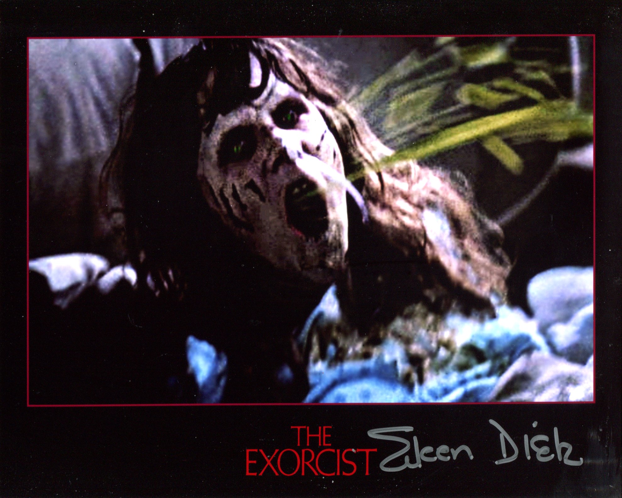 The Exorcist 8x10 horror movie photo signed by actress Eileen Dietz who played the demon in this