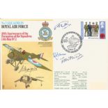 RAF, multi-signed FDC commemorating the 60th anniversary of the formation of the No.3 Squadron. This