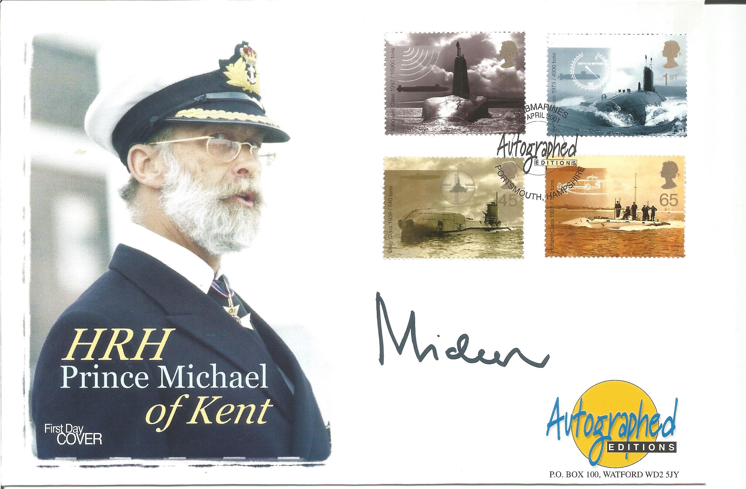 Prince Michael of Kent signed Autographed Edition FDC in honour of Michael George Charles