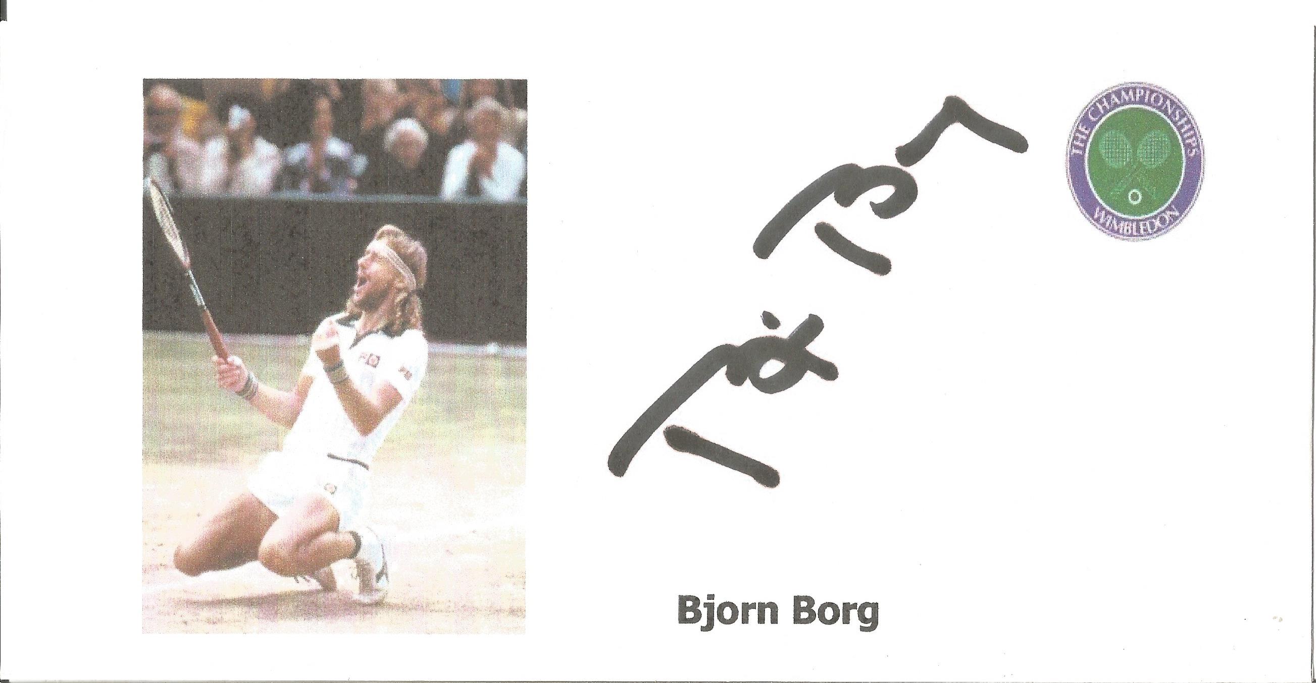 Tennis, Bjorn Borg signed cover. Borg is a Swedish former world No. 1 tennis player. He is the first