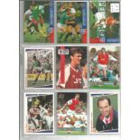 Collection of over 70 Football Trading Cards in Leaves some Multiples. Good condition. All