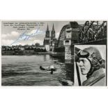 Great War pilot Hans Joachim von Hippel signed 5x3 photo, he served with Jasta 5 from December 22,