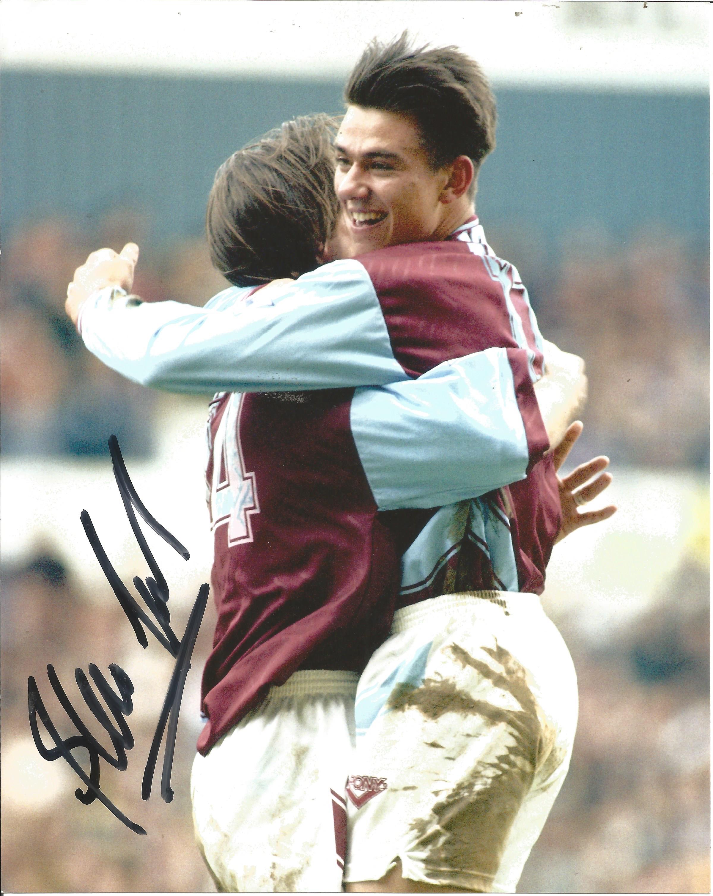 Steve Jones signed 10x8 colour West Ham football photo. Good condition. All autographs come with a