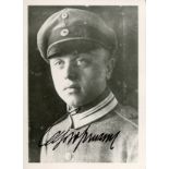 Great War pilot Eduard Grossmann signed 4x3 inch photo. Good condition. All autographs come with a