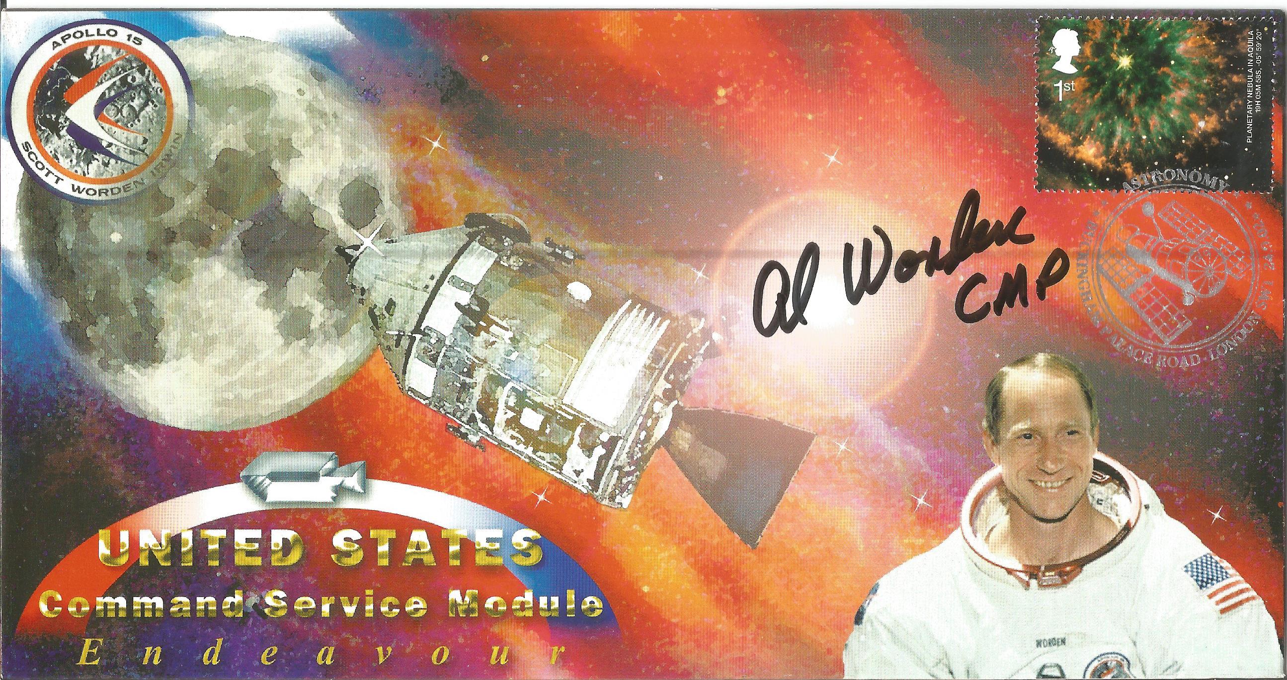 Space Al Worden NASA Astronaut signed 2002 Apollo 15 Endeavour Limited Edition cover. Worden is