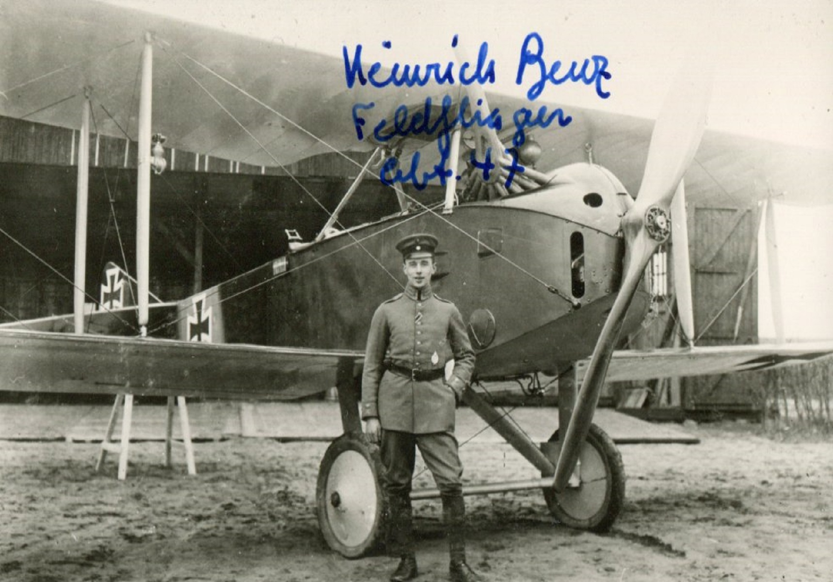 Great War ace Heinrich Benz signed 5x3 inch photo. Good condition. All autographs come with a