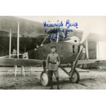 Great War ace Heinrich Benz signed 5x3 inch photo. Good condition. All autographs come with a