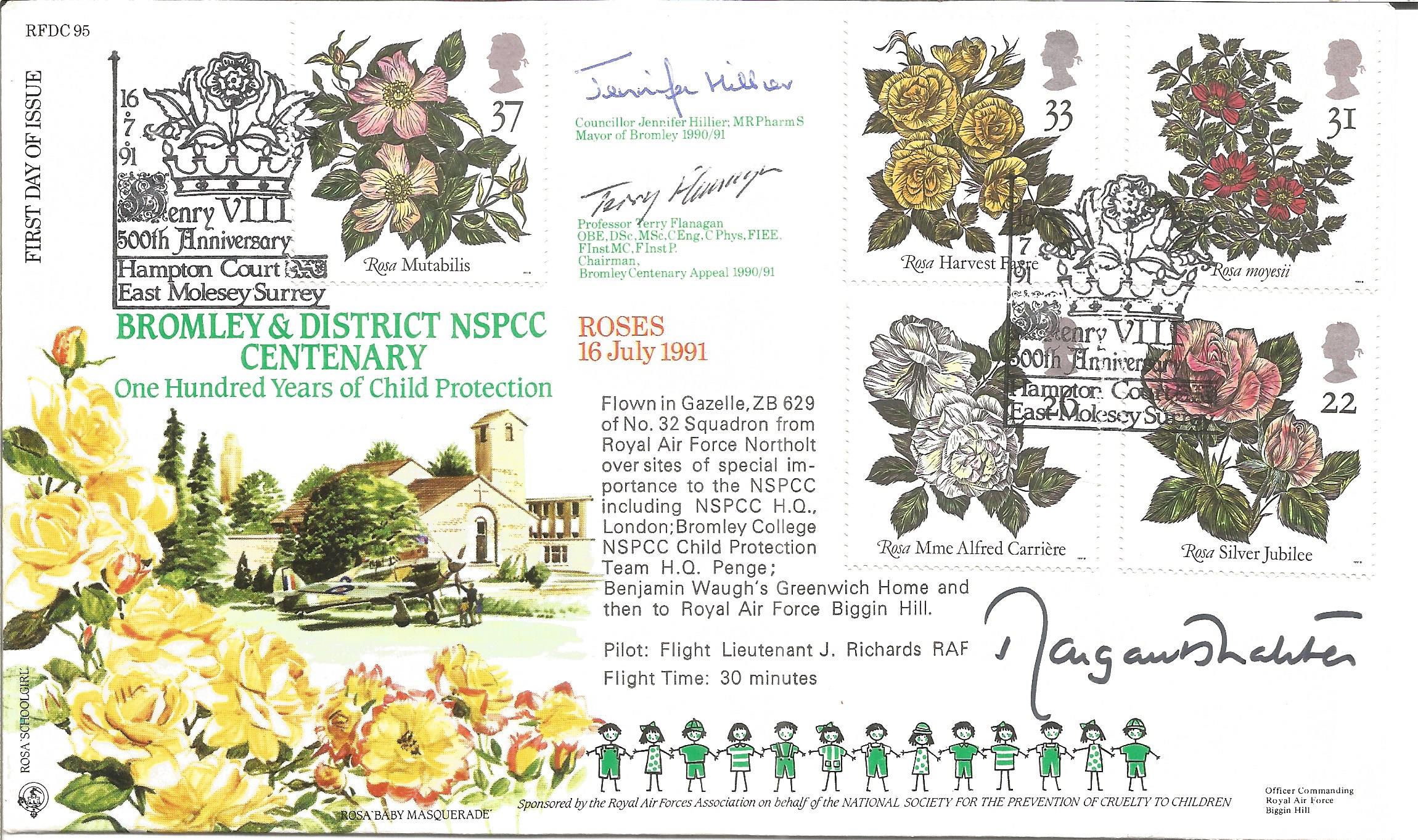 FDC to commemorate 100 years of child protection. Postmark 16.07.1991. Signed by commanding