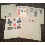 South America stamp collection 5 loose album pages mint stamps countries include Columbia, Costa