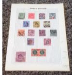 GB stamp collection E VII 1902 defs 16 stamps on 1 loose album page catalogue value £500.. Good