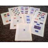 GB stamp collection mainly Queen Victoria 9 loose album pages mint and used.. Good condition. We