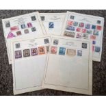 European Stamp collection 9 loose album pages countries include San Marino, Vatican City, Monaco,