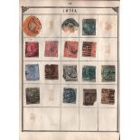 Hong Kong and India stamp collection on 2 loose pages. Good condition. We combine postage on