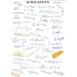 World War II collection 121 authentic and genuine signatures of air crew from Bomber Command
