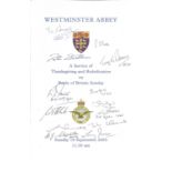 World War II multi signed Westminster Abbey Battle of Britain memorial 2005 order of service