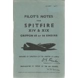 World War II Pilot notes Spitfire XIV and XIX Griffon 65 or 66 Engine booklet. Good condition. All