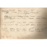 World War II multi signed A Flight No4 Squadron No 8 I. T. W sepia vintage photo 52 signatures on