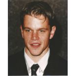 Matt Damon signed 10x8 colour photograph. Damon is a well-known Hollywood actor who has stared in