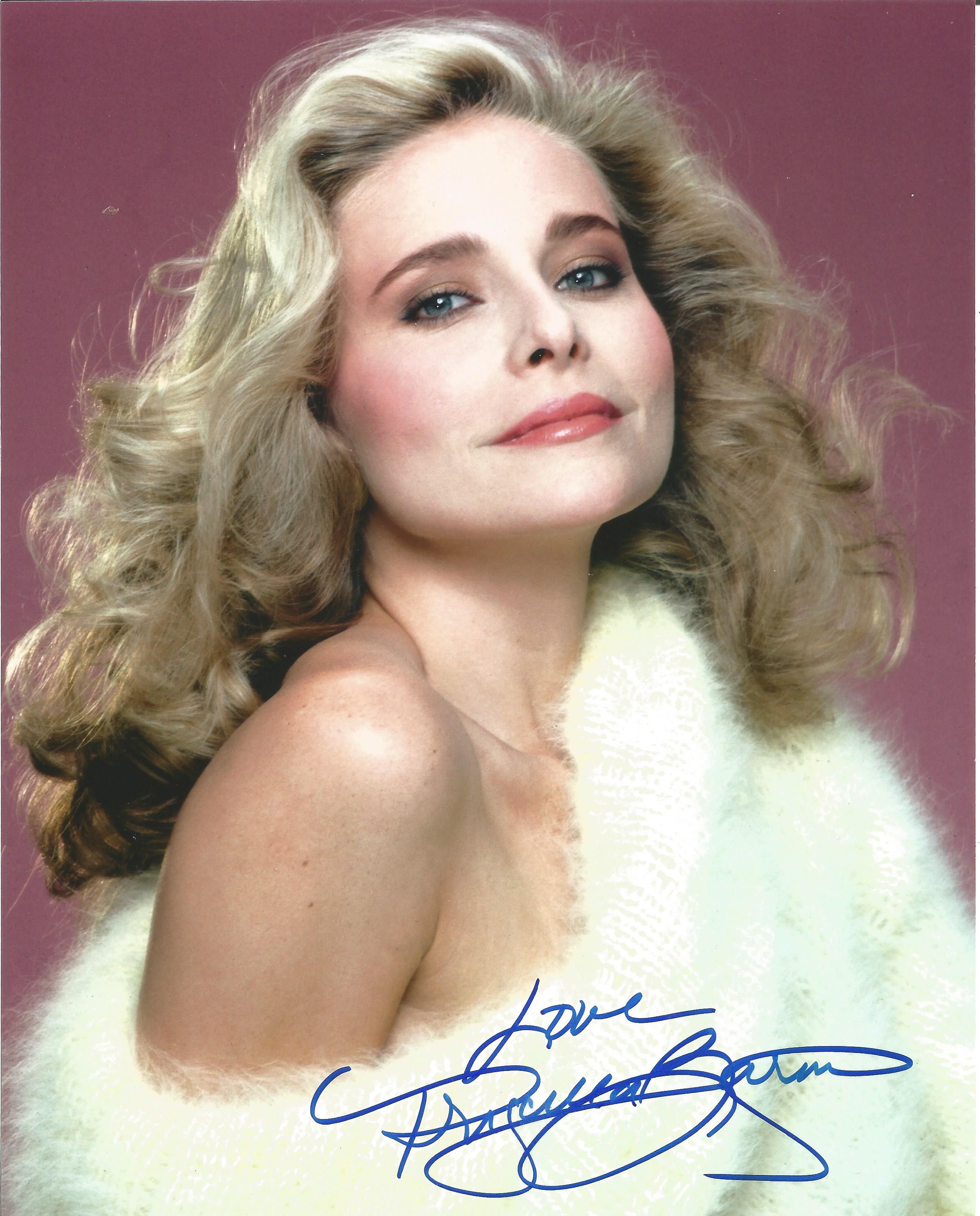 Priscilla Barnes signed 10x8 colour photograph pictured as she plays Della Churchill in 007 James