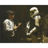 J.J. Abrams signed 10x8 colour photograph taken from behind the scenes of Star Wars film set.