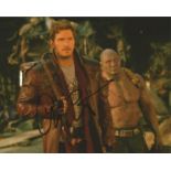 Chris Pratt signed 10x8 colour photograph taken during his time playing Star Lord during Marvel film